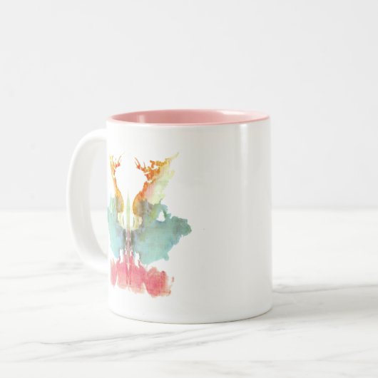 Rorschach Inkblot Number 9 Tweekleurige Koffiemok (Voorkant links)