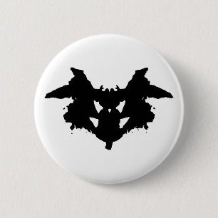Rorschach Inkblot Ronde Button 5,7 Cm