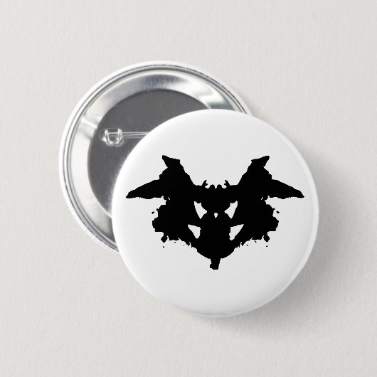 Rorschach Inkblot Ronde Button 5,7 Cm (Voorkant /achterkant)