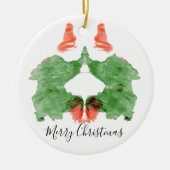 Rorschach Inkblot Santa's Elves Keramisch Ornament (Voorkant)