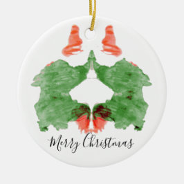 Rorschach Inkblot Santa's Elves Keramisch Ornament