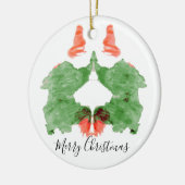 Rorschach Inkblot Santa's Elves Keramisch Ornament (Links)