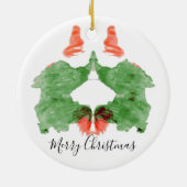 Rorschach Inkblot Santa's Elves Keramisch Ornament (Achterkant)