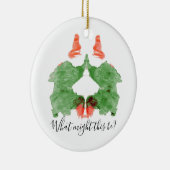 Rorschach Inkblot Santa's Elves Keramisch Ornament (Rechts)