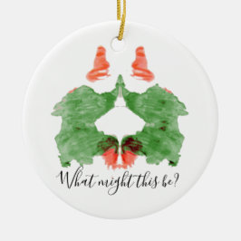 Rorschach Inkblot Santa's Elves Keramisch Ornament