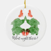 Rorschach Inkblot Santa's Elves Keramisch Ornament (Achterkant)