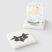Rorschach Inkblot Stenen Onderzetter (Zijkant)
