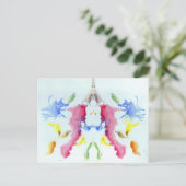 Rorschach Inkblot Test Briefkaart (Staand voorkant)