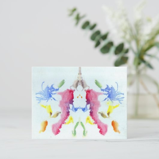 Rorschach Inkblot Test Briefkaart (Staand voorkant)