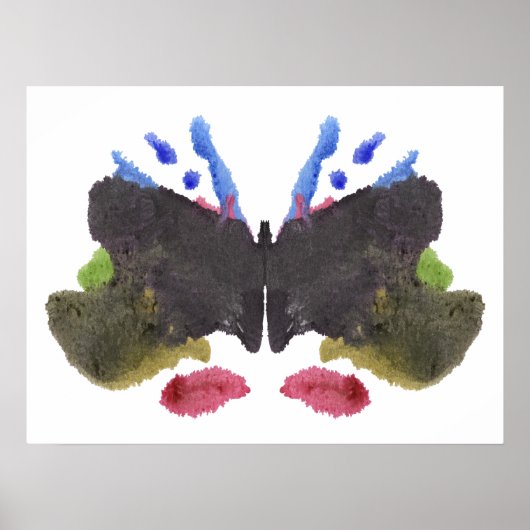 Rorschach Inkblot Test Fun Art Poster (Voorkant)