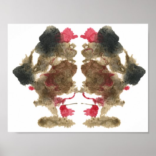 Rorschach Inkblot Test Fun Art Poster (Voorkant)