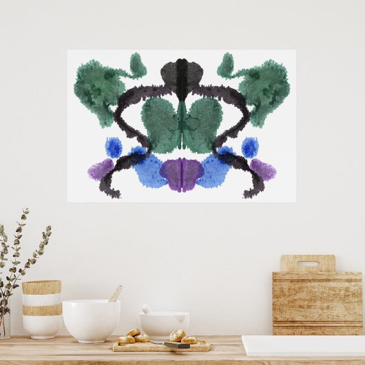 Rorschach Inkblot Test Fun Art Poster (Keuken)