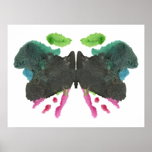 Rorschach Inkblot Test Fun Art Poster (Voorkant)