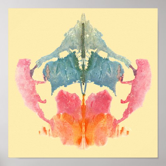 Rorschach Inkblot Test Fun Art Poster (Voorkant)