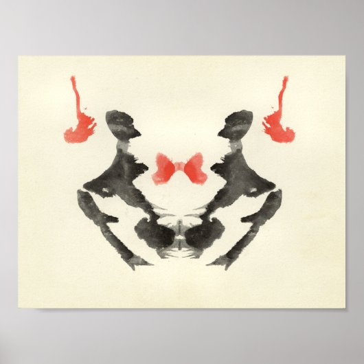 Rorschach Inkblot Test Fun Art Poster (Voorkant)