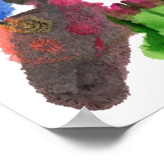 Rorschach Inkblot Test Fun Art Poster (Hoek)