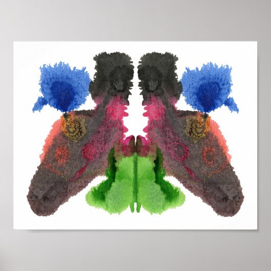 Rorschach Inkblot Test Fun Art Poster (Voorkant)
