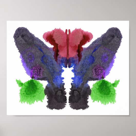 Rorschach Inkblot Test Fun Art Poster (Voorkant)