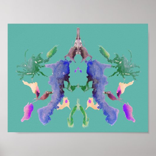 Rorschach Inkblot Test Fun Art Poster (Voorkant)