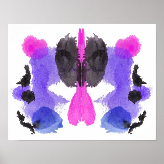 Rorschach Inkblot Test Fun Art Poster (Voorkant)