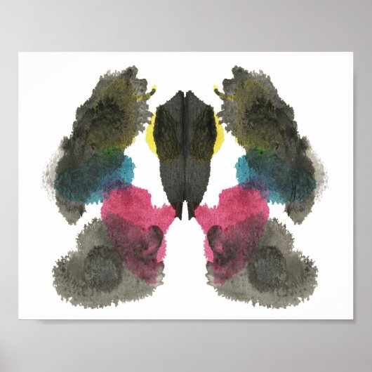 Rorschach Inkblot Test Fun Art Poster (Voorkant)
