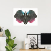 Rorschach Inkblot Test Fun Art Print (Thuiskantoor)