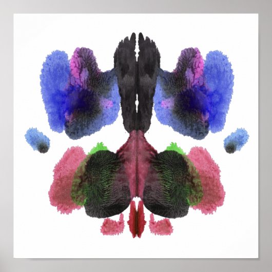 Rorschach Inkblot Test Fun Art Print (Voorkant)