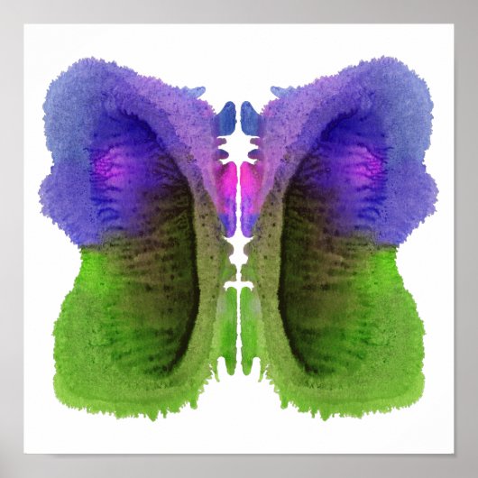 Rorschach Inkblot Test Fun Art Print (Voorkant)