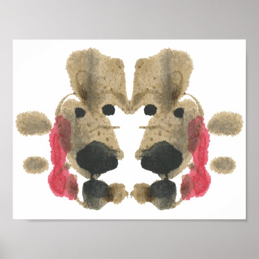 Rorschach Inkblot Test Fun Art Print (Voorkant)