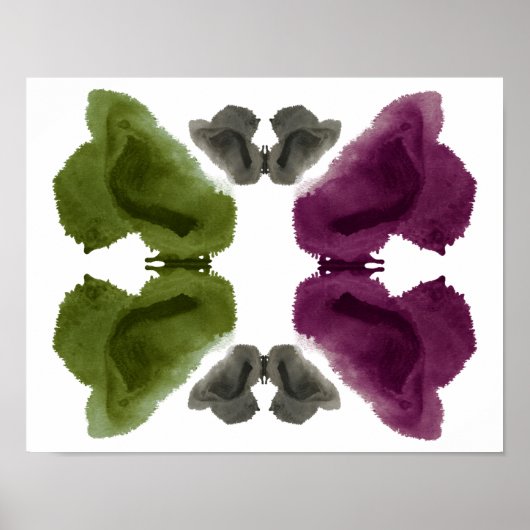 Rorschach Inkblot Test Fun Art Print (Voorkant)