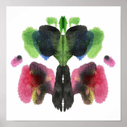 Rorschach Inkblot Test Fun Art Print (Voorkant)