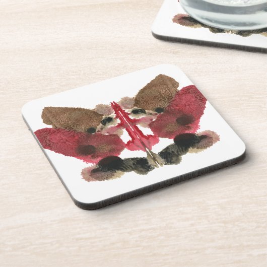 Rorschach Inkblot Test. Noem me niet gek. Bier Onderzetter (Linkerzijde)