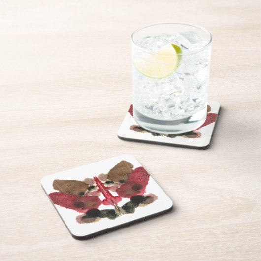 Rorschach Inkblot Test. Noem me niet gek. Bier Onderzetter (Rechterzijde)