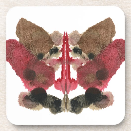 Rorschach Inkblot Test. Noem me niet gek. Bier Onderzetter (Voorkant)