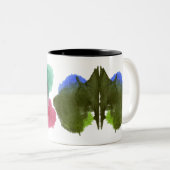 Rorschach Inkblot Test. Noem me niet gek. Tweekleurige Koffiemok (Voorkant rechts)