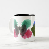Rorschach Inkblot Test. Noem me niet gek. Tweekleurige Koffiemok (Voorkant links)