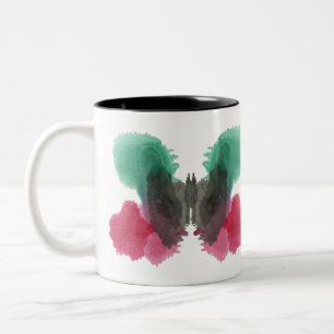 Rorschach Inkblot Test. Noem me niet gek. Tweekleurige Koffiemok