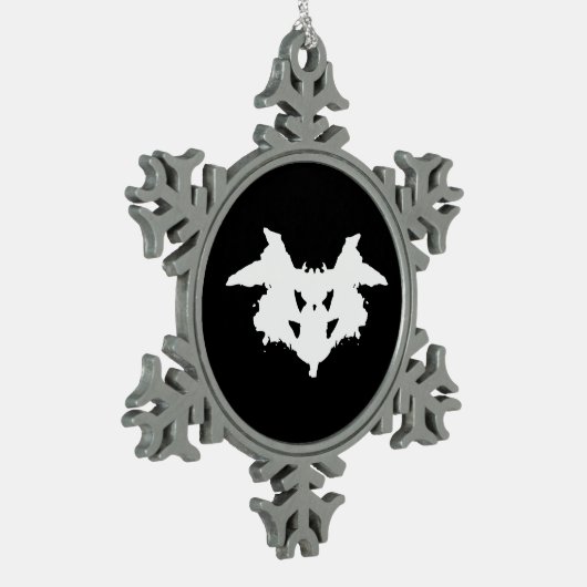 Rorschach Inkblot Tin Sneeuwvlok Ornament (Links)