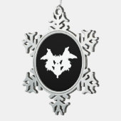 Rorschach Inkblot Tin Sneeuwvlok Ornament (Rechts)