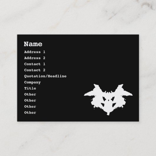 Rorschach Inkblot Visitekaartje (Voorkant)