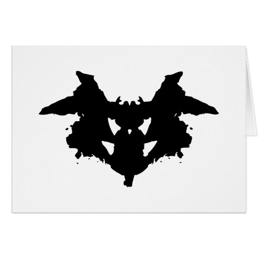 Rorschach Inkblot-Wenskaart (Voorkant Horizontaal)