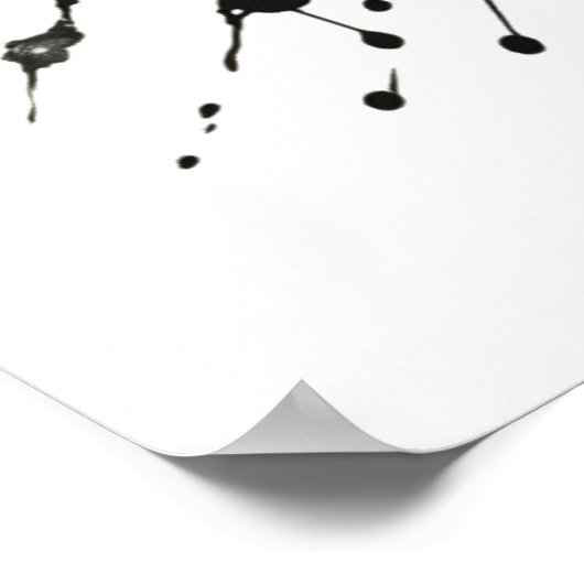 Rorschach-inkttest | Nr. 1 | Vlinder Poster (Hoek)