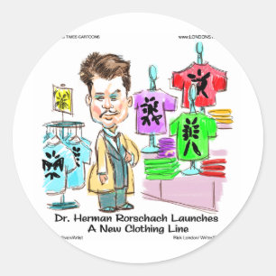 Rorschach Moppenwinkels Grappige Cadeaus, T-shirts Ronde Sticker