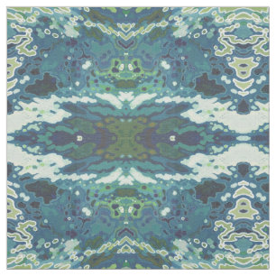 Rorschach Navy & Gold Coastal Fabric van Juul Stof
