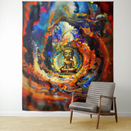 Rorschach stijl Boeddha 80x60 001 Wandkleed
