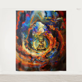 Rorschach stijl Boeddha 80x60 001 Wandkleed