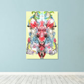 Rorschach Surreal Uitgerekte Canvasprint Canvas Afdruk (Insitu (Houten vloer))