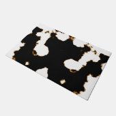 Rorschach-test op een inktblokkaart op wit deurmat (Schuin)