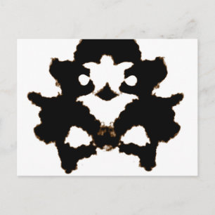 Rorschach-test van een inktblokkaart briefkaart
