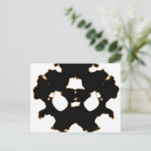 Rorschach-test van een inktblokkaart briefkaart (Staand voorkant)